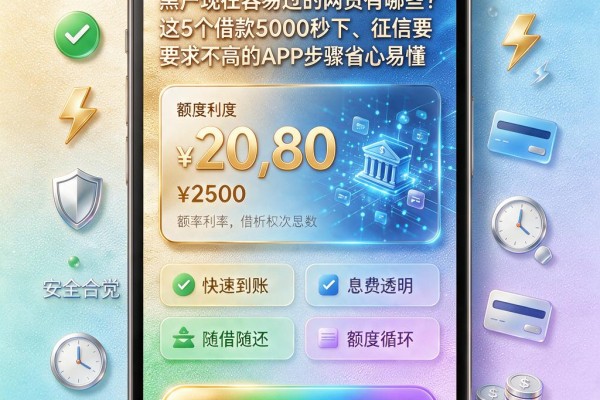黑户现在容易过的网贷有哪些?这5个借款5000秒下、征信要求不高的APP步骤省心易懂
