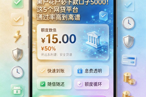 黑户花户必下款口子5000!这5个网贷平台通过率高到离谱