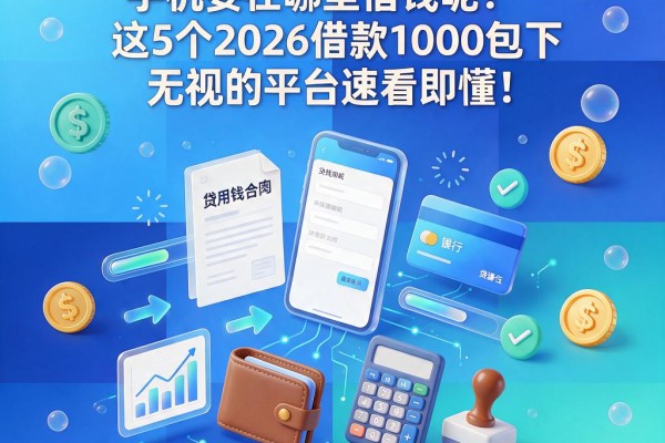 急用钱必看!手机要在哪里借钱呢?这5个2026借款1000包下无视的平台速看即懂!