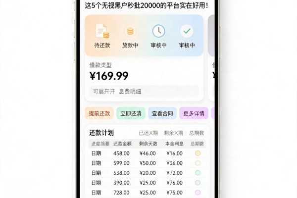 2026盘点：什么贷款软件黑户也能下款呢？这5个无视黑户秒批20000的平台实在好用