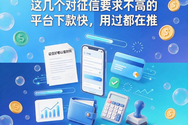 征信不好哪里可以借到钱？这几个对征信要求不高的平台下款快，用过都在推
