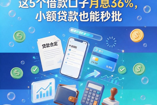 信用不好必看!这5个借款口子月息36%,小额贷款也能秒批