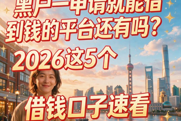 黑户一申请就能借到钱的平台还有吗?2026这5个借钱口子速看