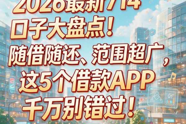 2026最新714口子大盘点!随借随还、范围超广,这5个借款APP千万别错过!