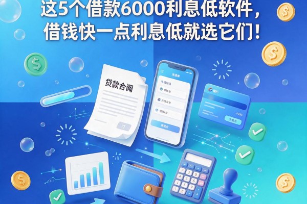 急需用钱？2026年专家力荐这5个借款6000利息低软件，借钱快一点利息低就选它们！