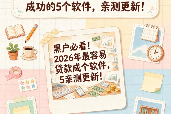 黑户必看!2026年最容易贷款成功的5个软件,亲测更新!