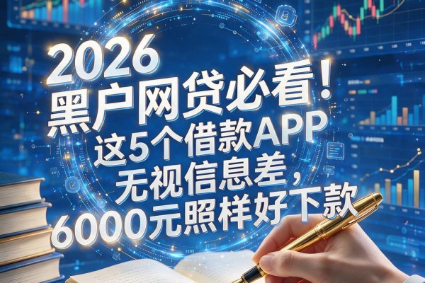 2026黑户网贷必看!这5个借款APP无视信息差,6000元照样好下款