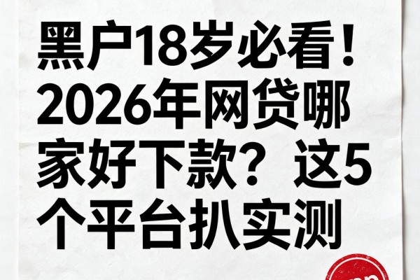 黑户18岁必看!2026年网贷哪家好下款?这5个平台深扒实测