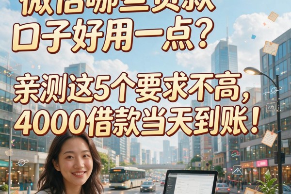 微信哪些贷款口子好用一点?亲测这5个要求不高,4000借款当天到账!