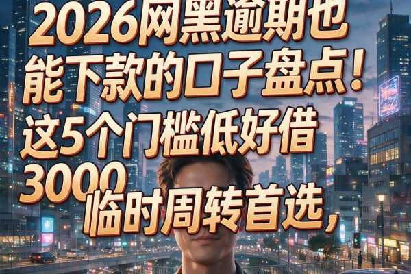 2026网黑逾期也能下款的口子盘点!这5个门槛低好借3000,临时周转首选