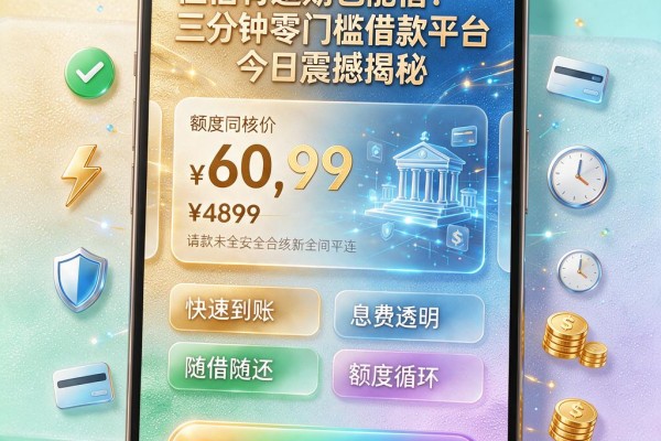征信有逾期也能借！三分钟零门槛借款平台今日震撼揭秘