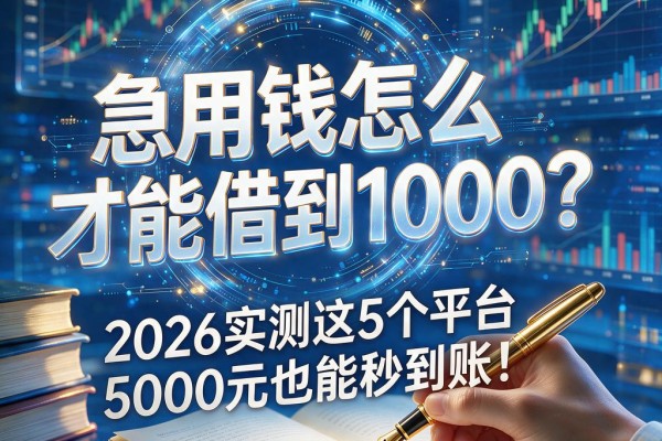 急用钱怎么才能借到1000?2026实测这5个平台,5000元也能秒到账!