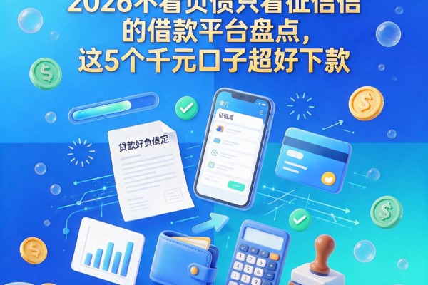 征信好负债高也能借！2026不看负债只看征信的借款平台盘点，这5个千元口子超好下款