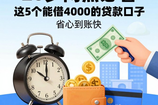 20岁网黑必看！这5个能借4000的贷款口子，省心到账快