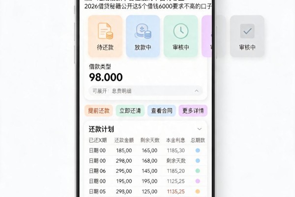 黑户短期借款不看征信的平台有哪些？2026借贷秘籍公开这5个借钱6000要求不高的口子