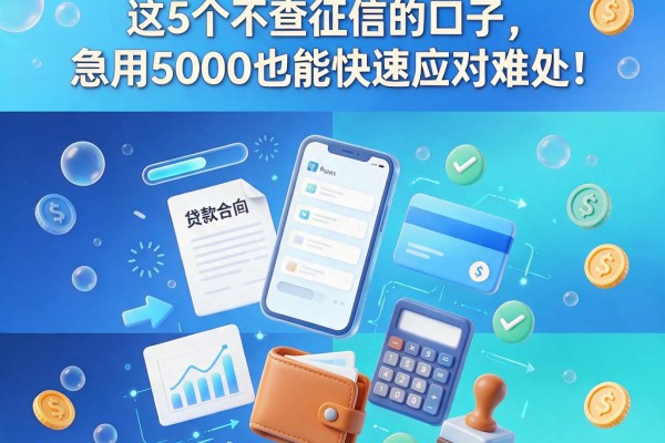 黑户哪些平台贷款容易下？这5个不查征信的口子，急用5000也能快速应对难处！