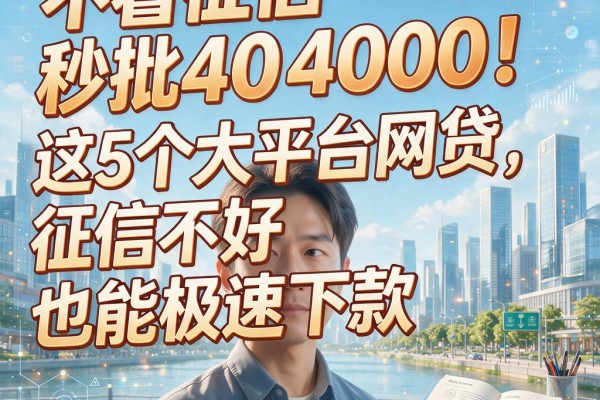 不看征信秒批4000!这5个大平台网贷,征信不好也能极速下款