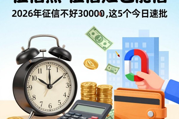 征信黑、征信烂也能借！2026年征信不好急需3000元，这5个网贷口子今日速批