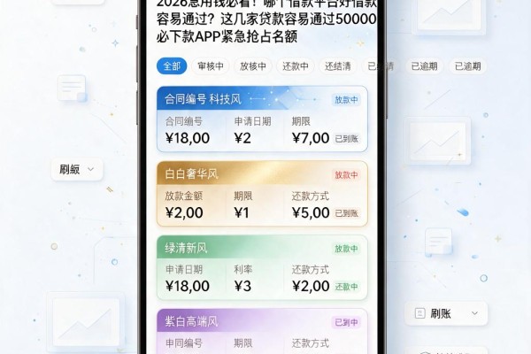 2026急用钱必看!哪个借款平台好借款容易通过?这几家贷款容易通过50000必下款APP紧急抢占名额