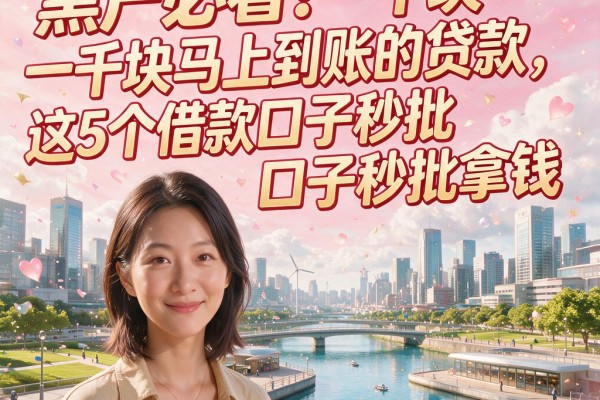 黑户必看!一千块马上到账的贷款,这5个借款口子秒批拿钱