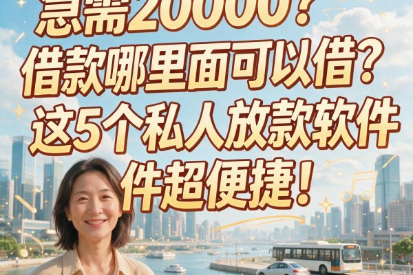 急需20000?借款哪里面可以借?这5个私人放款软件超便捷!