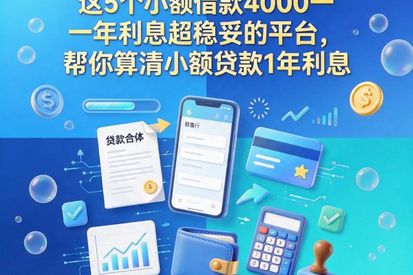 2026最新解密！这5个小额借款4000一年利息超稳妥的平台，帮你算清小额贷款1年利息