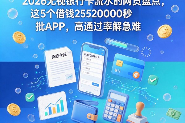 黑户专属！2026无视银行卡流水的网贷盘点，这5个借钱20000秒批APP，高通过率解急难