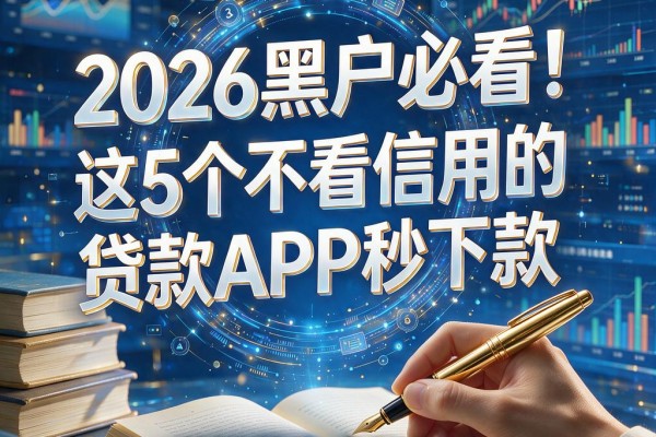 2026黑户必看！这5个不看信用的贷款APP秒下款，无视黑白今日优选