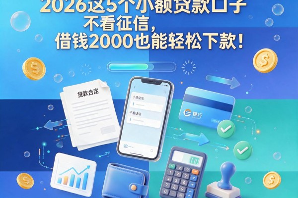 急用5000别慌！2026这5个小额贷款口子不看征信，借钱2000也能轻松下款
