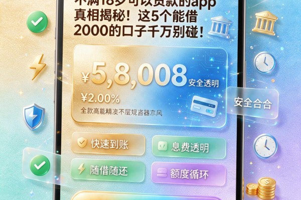 不满18岁可以贷款的app真相揭秘！这5个能借2000的口子千万别碰