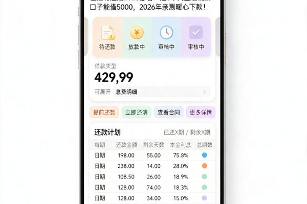 征信有逾期2026必看!这5个网上借钱新口子能借5000,2026年亲测暖心下款