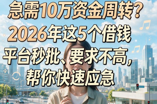 急需10万资金周转?2026年这5个借钱平台秒批、要求不高,帮你快速应急