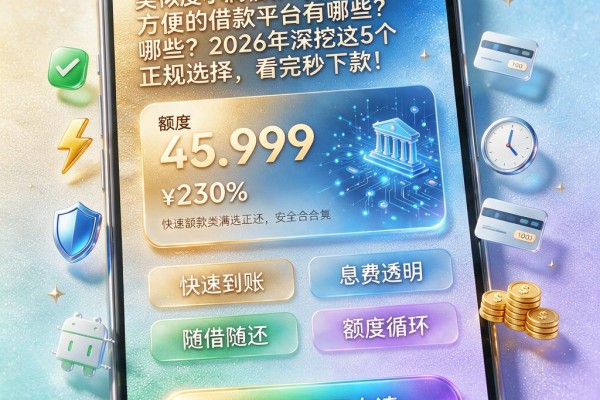 类似度小满借款app下载一样方便的借款平台有哪些？2026年深挖这5个正规选择，看完秒下款！
