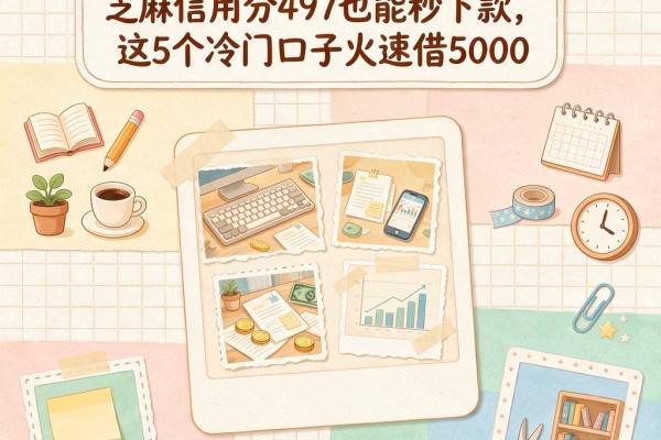 黑户福利!芝麻信用分497也能秒下款,这5个冷门口子火速借5000