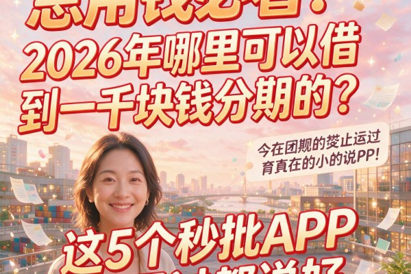 急用钱必看!2026年哪里可以借到一千块钱分期的?这5个秒批APP用过都说好