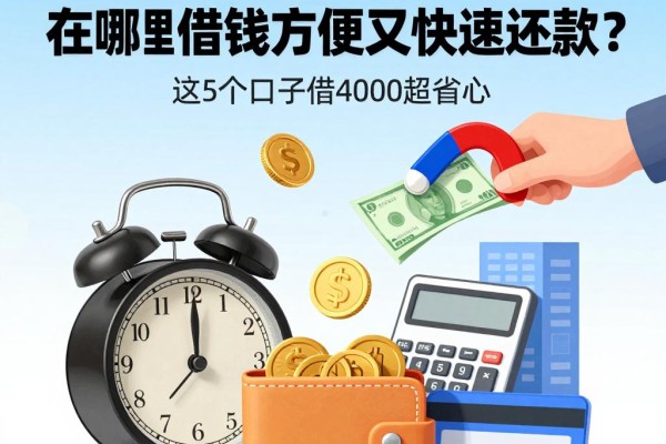 急用钱必看！2026实锤：在哪里借钱方便又快速还款？这5个口子借4000超省心