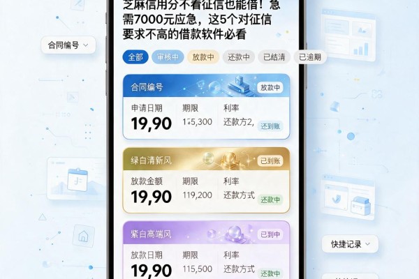 芝麻信用分不看征信也能借!急需7000元应急,这5个对征信要求不高的借款软件必看