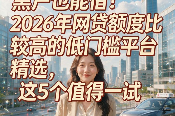 黑户也能借!2026年网贷额度比较高的低门槛平台精选,这5个值得一试