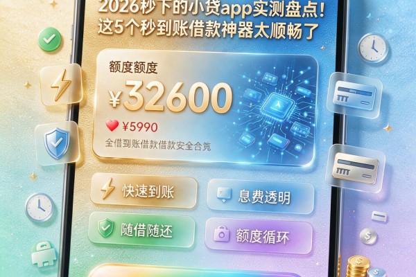 2026秒下的小贷app实测盘点!这5个秒到账借款神器太顺畅了