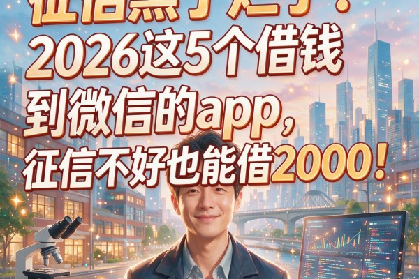 征信黑了烂了？2026这5个借钱到微信的App，征信不好也能借2000！