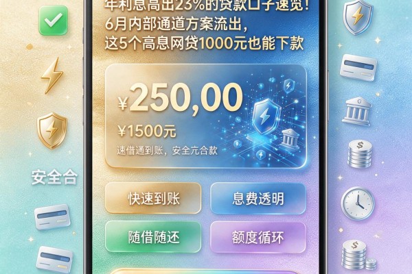 年利息高出23%的贷款口子速览!6月内部通道方案流出,这5个高息网贷1000元也能下款