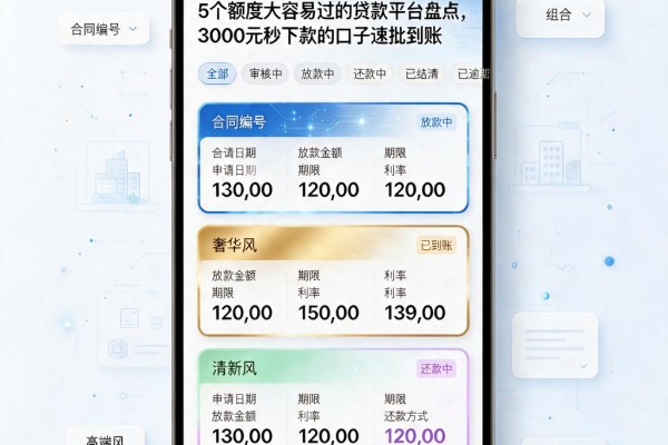 5个额度大容易过的贷款平台盘点，3000元秒下款的口子速批到账