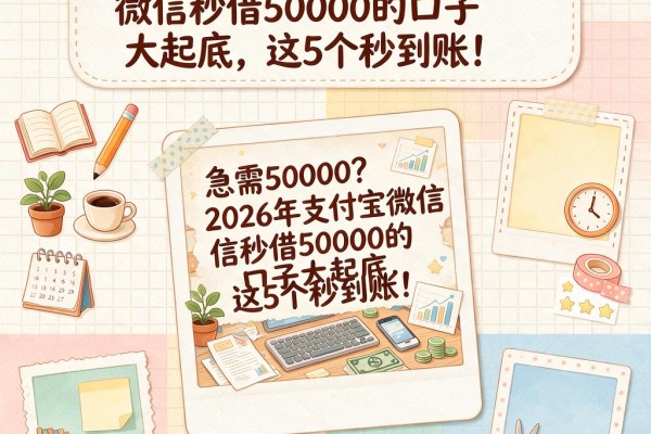 急需50000?2026年支付宝微信秒借50000的口子大起底,这5个秒到账!