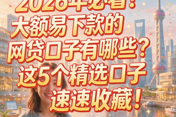2026年必看!大额易下款的网贷口子有哪些?这5个精选口子速速收藏!
