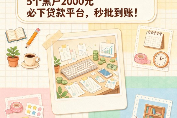 黑户必看！2026年最新整理5个黑户2000元必下贷款平台，秒批到账！