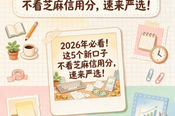 2026年必看!这5个新口子不看芝麻信用分,速来严选!