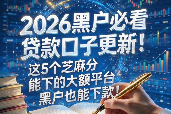 2026黑户必看的贷款口子更新!这5个芝麻分能下的大额平台,黑户也能下款!