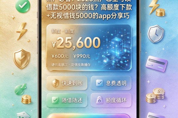 黑户必看!2026黑户哪里可以借款5000块的钱?高额度下款技巧+无视借钱5000的app分享