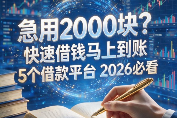 急用2000块？快速借钱马上到账的5个借款平台2026必看，苹果手机不看征信也能下款！