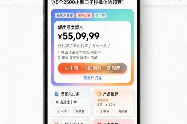 无视征信！5月最新1万额度贷款盘点，这5个2500小额口子秒批体验超爽